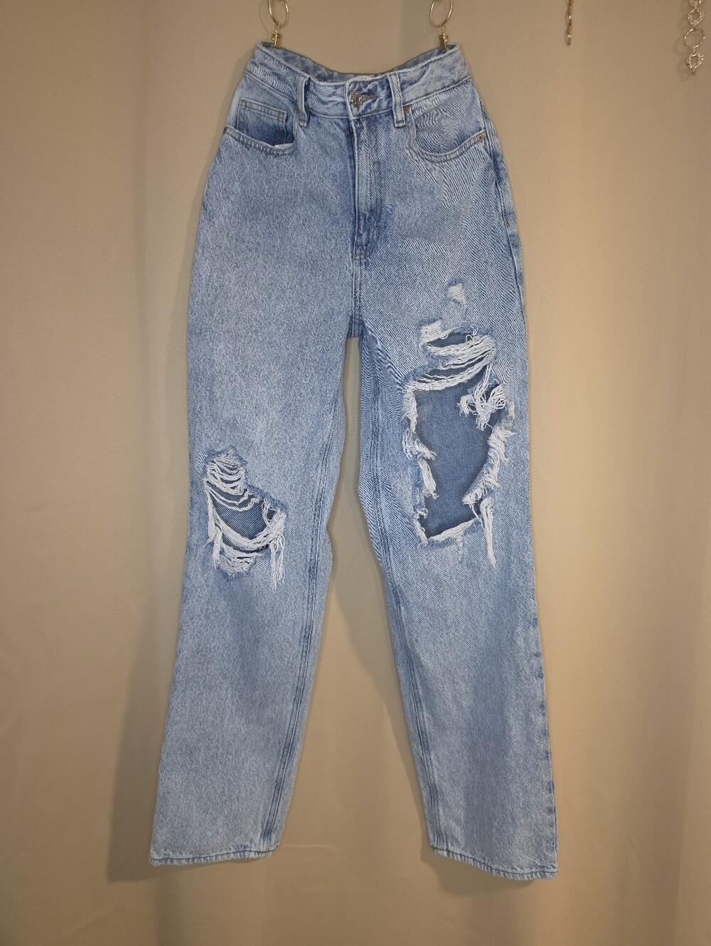 Pacsun 90's Boyfriend Light Wash Distressed Jeans